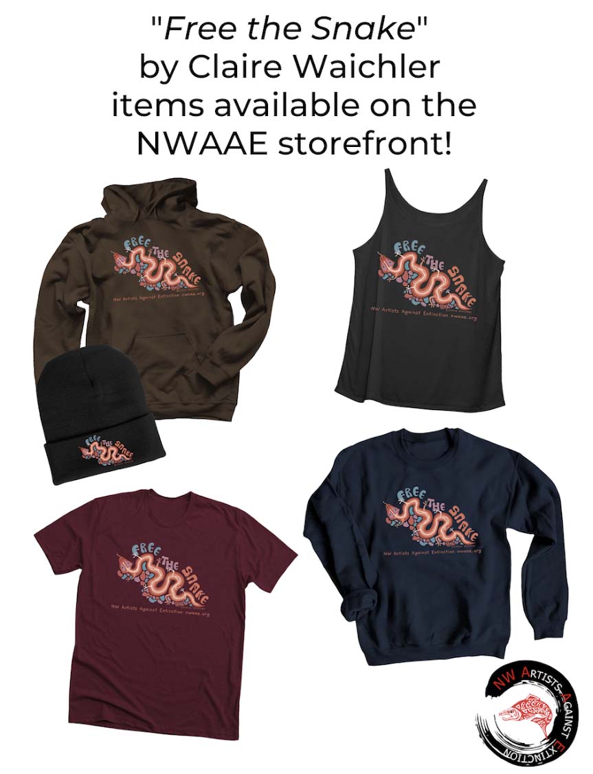 2023 02 20 Claire Waichler Free the Snake merchandise 01